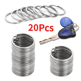 20pcs Lots Silver Steel Key Rings Chains Split Ring Hoop Metal Loop Accessories 25mm