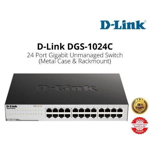 D-link dgs-1024c 24port 10/100/1000 Mbps การรับประกัน : Lifetime