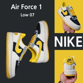 （ยิงจริง）Nike Air Force 1 Low 07 ตะขอคู่ยิ้ม รองเท้าผ้าใบ รองเท้า รองเท้าวิ่ง รองเท้า nike-1-4