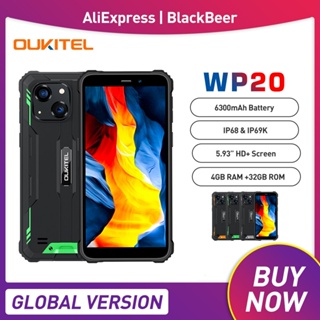 OUKITEL WP20 Android 12 Cellphones IP68 Rugged 5.93&amp;quot; Mobile Phone 4GB 32GB Quad Core Smartphone MT6761 6300mAh 20MP Dual Cameras