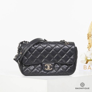 CHANEL CLASSIC 11 BLACK LAMB SHW