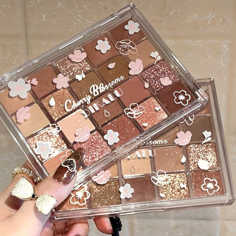 [Dikalu] แผ่นอายแชโดว์20สี/ชานมอิ่มตัวต่ำ & อายแชโดว์สีเอิร์ธ/เครื่องสำอางตาแฟลชรัศมีกันน้ำและง่าย/ผลิตภัณฑ์ความงาม