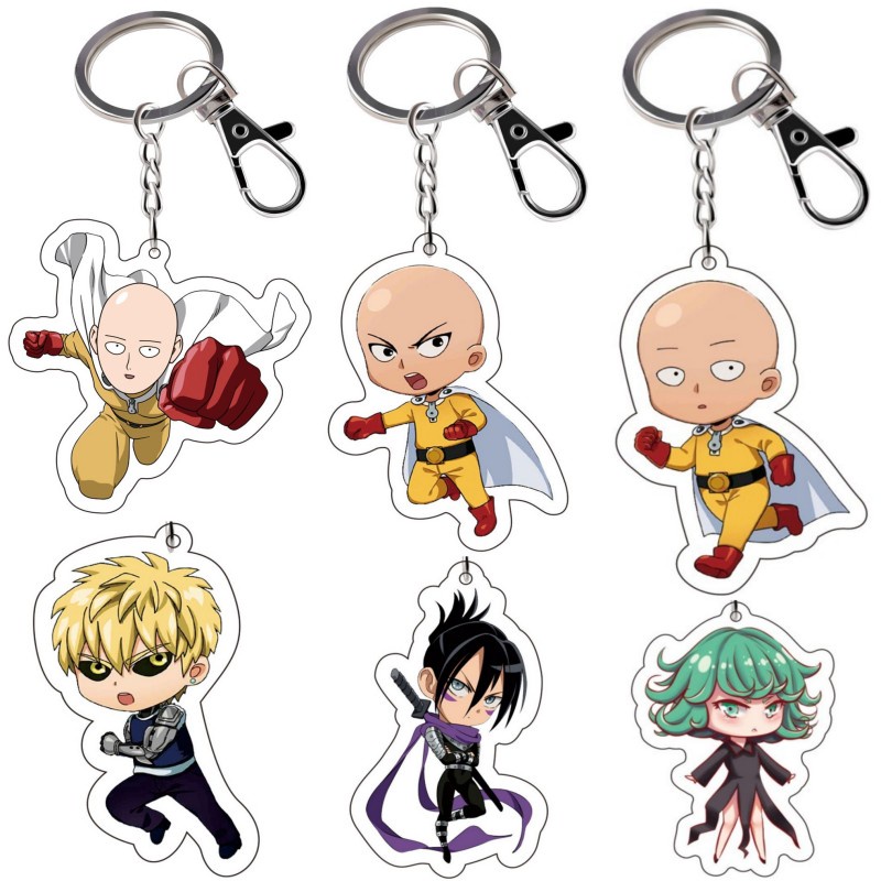 พวงกุญแจอะคริลิค จี้ฟิกเกอร์ ONE PUNCH-MAN Saitama Genos Tatsumaki BLAST ของขวัญวันเกิด สําหรับตกแต่ง