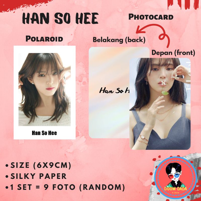 (CONTENTS OF 9 ชิ้น) โพลารอยด์เกาหลี Han So Hee Actris / Han So Hee Photocard