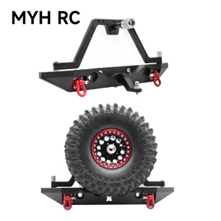 Myhrc กันชนหลัง อะลูมิเนียมอัลลอย พร้อมไฟสํารอง สําหรับรถไต่หินบังคับ 1/10 Axial SCX10 II 90046 TRX4 D90 TF2