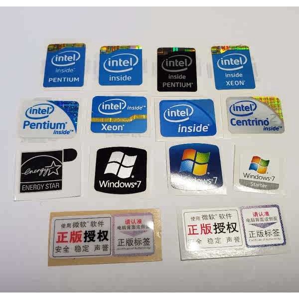 [สติ๊กเกอร์] intel intel Windows7 ป้ายที่ได้รับอนุญาต XEON Energy Star ภายในสติกเกอร์ PENTIUM