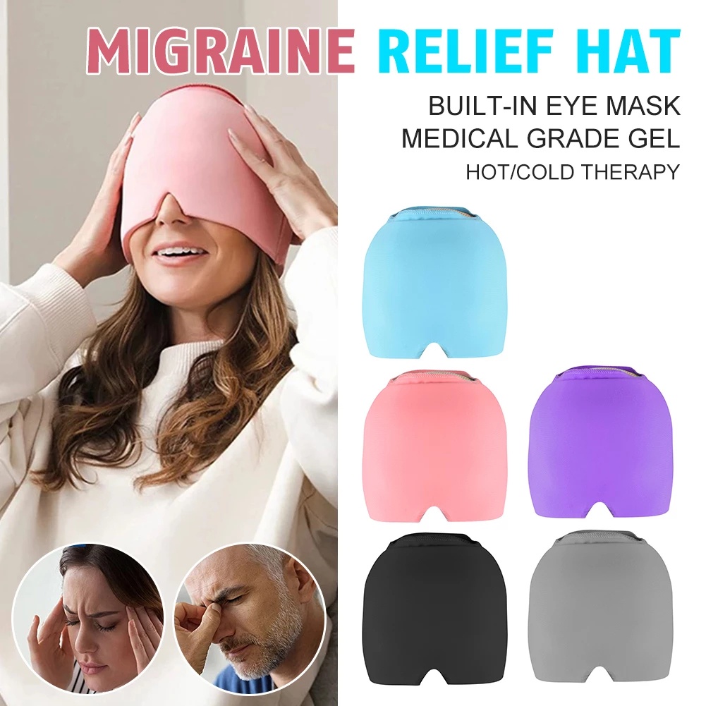 Migraine หมวกเจลบรรเทาความเครียด บรรเทาอาการปวดหัว บรรเทาอาการปวดเมื่อยที่คอ