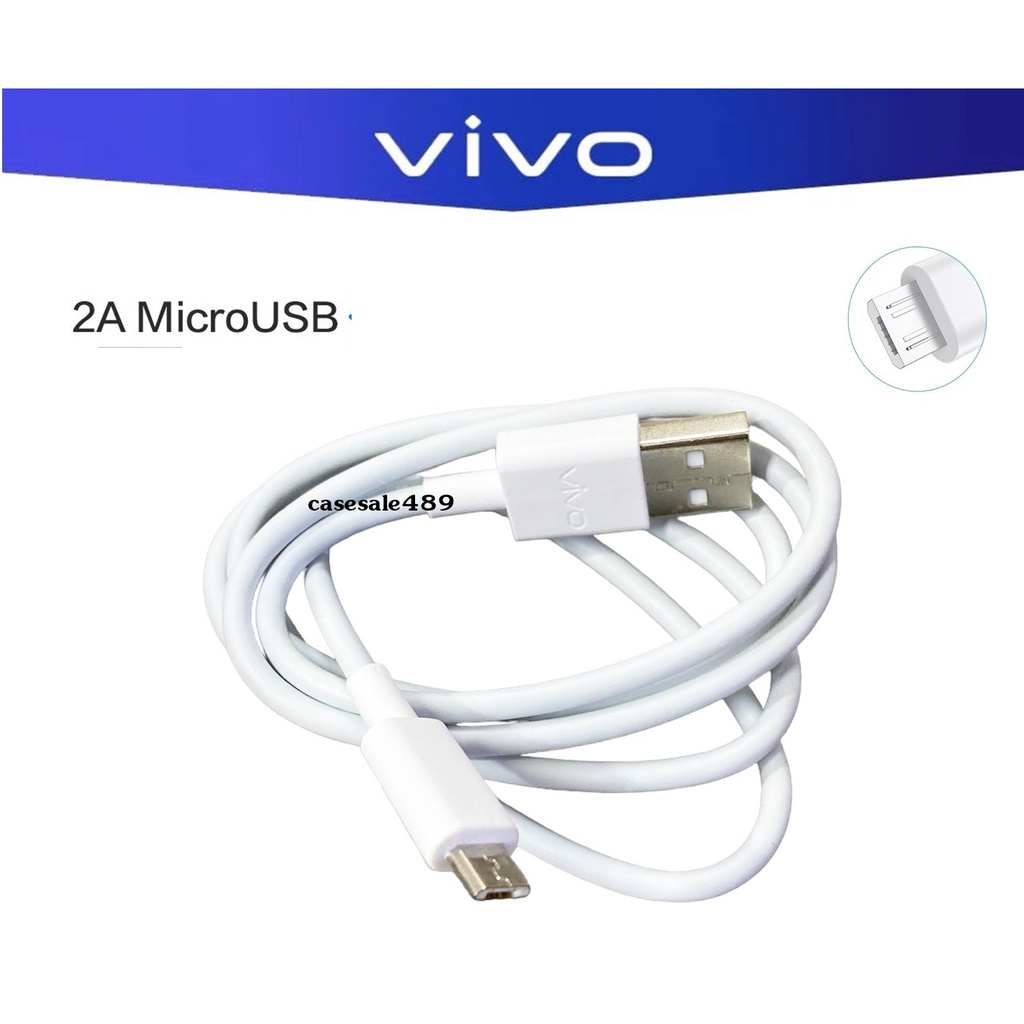 สายชาร์จ รุ่นใหม่ ViVO 2A แท้ รองรับเช่น VIVO Y11 Y12 Y15 Y17 V9 V7+ V7 V5Plus V5 V3 Y85 Y81 Y71 ของแท้ 100% MICRO USB