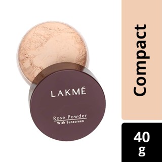 แป้งฝุ่น/Lakme Rose Loose Face Powder with Sunscreen/Soft Pink/Face Makeup for a Rosy Glow/Matte Finish for Oily Skin40g