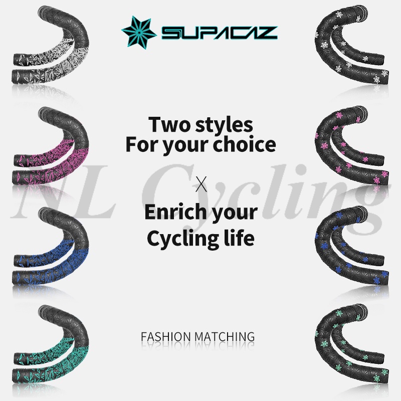 SUPACAZ 【Boutique & พร้อมส่ง】เทปยางกันลื่น สําหรับติดแฮนด์บาร์รถจักรยาน 1 คู่ ราคา ถูกที่สุด ดีลบีเคเค แกลเลอรีภาพที่ 5
