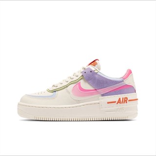 Nike Air Force 1 Shadow pink-green white macarons รองเท้าผ้าใบผู้หญิง