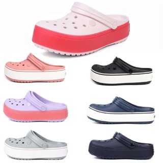 Crocs รองเท้าแตะแพลตฟอร์ม ฟรี JIBBITZ สําหรับผู้หญิง