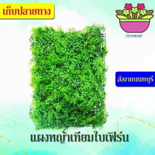 (1ผืน,40x60ซม.) papamami แผงหญ้าเทียมใบเฟิร์น หนา แผงใบเฟิร์นเทียม เฟิร์นพลาสติก เฟิร์นปลอม หญ้าติดรั้วระแนง ไม่บังลม ลม