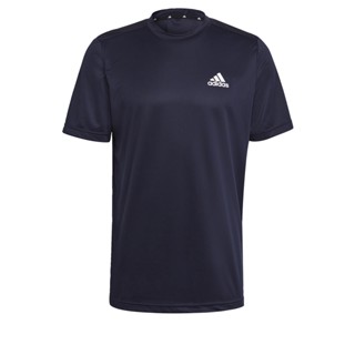 adidas เทรนนิง เสื้อยืด AEROREADY Designed To Move Sport ผู้ชาย สีน้ำเงิน GM2097