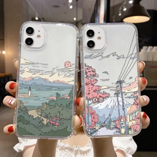 เคสโทรศัพท์มือถือแบบนิ่ม TPU ใส กันกระแทก ลายภูมิทัศน์ สําหรับ Honor 9X 8A 9C 50 Lite 60 70 10 20 20S Huawei Y6P Y7P Nova 5T Y6 Y7 Pro 2019 Y9 Y9S Y8P P30 P40 Lite 5G 9A Y9 Prime 2019