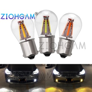 Ziohgam ไฟเลี้ยว ไฟเบรก Led 12V 24V 1156 BA15S 1157 BAY15D P21W P21W สําหรับรถจักรยานยนต์