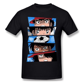 เสื้อยืดพิมพ์ลายญี่ปุ่น Anime BALL IS LIFE เสื้อ T ชายเสื้อลำลองเสื้อผ้า90S Vintage มังงะ Streetwear Captain Tsubasa ประ