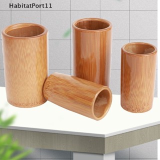 Habitatport ถ้วยไม้ไผ่ธรรมชาติ ป้องกันเซลลูไลท์ สําหรับนวดฝังเข็ม 1 ชิ้น