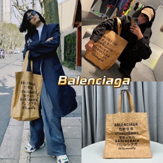 พรี​ ราคา5300 Balenciaga Tote 92764 กระเป๋าหิ้ว แบรนด์เนน หนังแท้ กระเป๋าสะพายข้าง