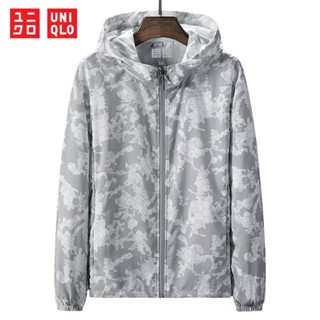 Uniqlo เสื้อแจ็กเก็ต กันแดด ระบายอากาศ เหมาะกับฤดูร้อน สําหรับผู้ชาย ขี่จักรยาน ปีนเขา