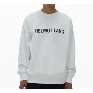 Helmut LANG ใหม่ เสื้อกันหนาวลําลอง แขนยาว คอกลม พิมพ์ลายตัวอักษร สําหรับผู้หญิง และผู้ชาย