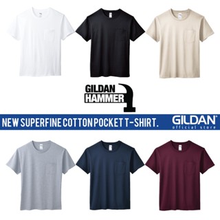 Gildan เสื้อยืดคอกลม ผ้าฝ้าย แบบหนา แต่งกระเป๋า ลายค้อน HA30 สําหรับผู้ใหญ่ ทุกเพศ HA30