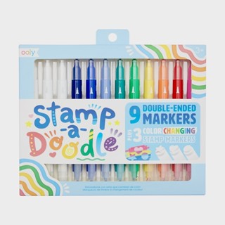 Stamp-a-doodle double ended stamp markers เซตสีเมจิกพร้อมตัวปั๊มเปลี่ยนสีได้ พร้อมส่ง!