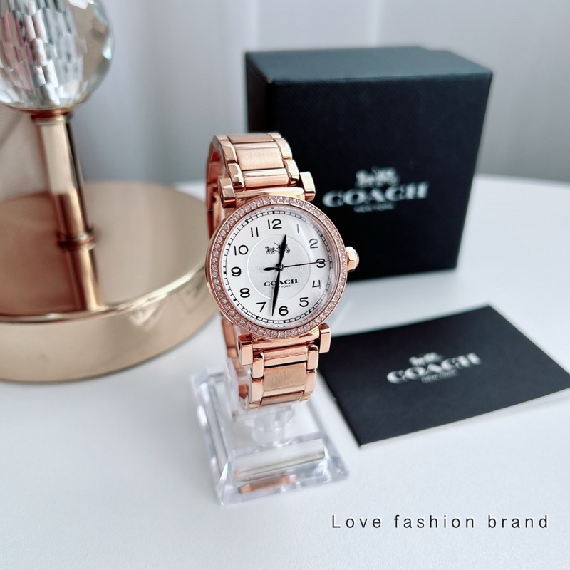 👑ผ่อน0%~แท้100%👑14502398 COACH Madison Ladies Rose Gold-tone Watch นาฬิกาข้อมือ 14502396