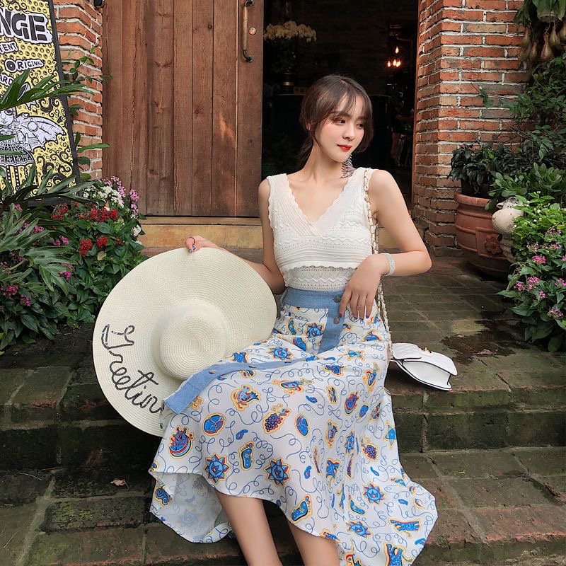 8146 SBT เสื้อกล้ามแฟชั่น ผ้าไหมถักหลังตัดตรง ไขว้ที่อก ผ้าบางออกซีทูหน่อยๆ เนื้อผ้าไม่ยืดหยุ่นมาก สินค้าพร้อมส่งจากไทย