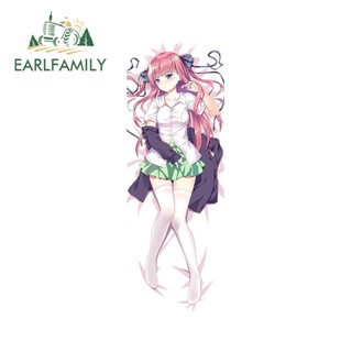 Earlfamily สติกเกอร์ไวนิล The Quintessential Quintuplets Nakano Nino Bride Lay Down Slap 13 ซม. สําหรับติดตกแต่งรถยนต์