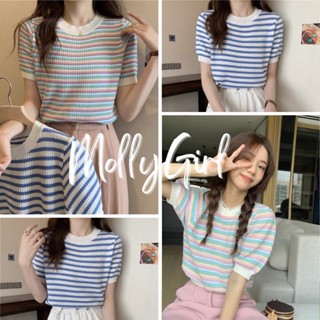 Mollygirl ใหม่ เสื้อลายทางคาวาอิสุด 02289#