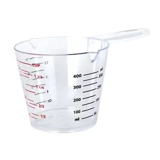ถ้วยตวงมีด้ามจับ มีสเกล 400 ml. แบบใสและแบบขุ่น