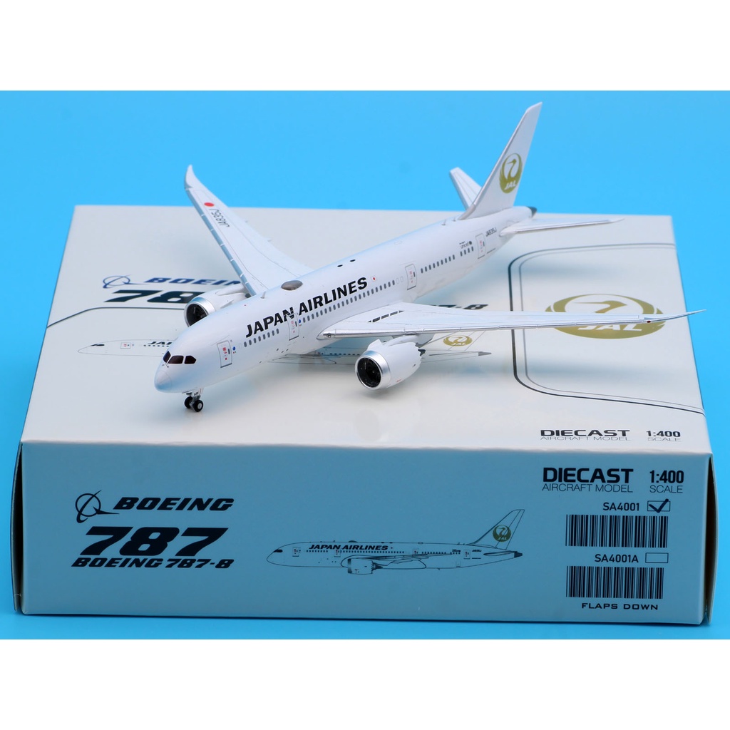 SA4001 Alloy Collectible Plane JC Wings 1:400 Japan Airlines JAL Boeing B87-8 Diecast Aircraft Jet M