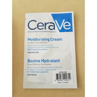 CERAVA  Moisturising Cream เซราวี มอยซ์เจอร์ไรซิ่ง ครีม บำรุงผิวหน้าและผิวกาย 7 มล.