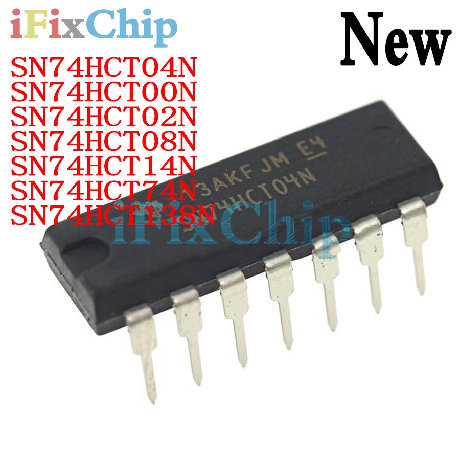 10pcs ยี่ห้อใหม่ SN74HCT04N DIP-14 74HCT04 74HCT04N SN74HCT00N SN74HCT02N SN74HCT08N Sn74hct14n74hcT