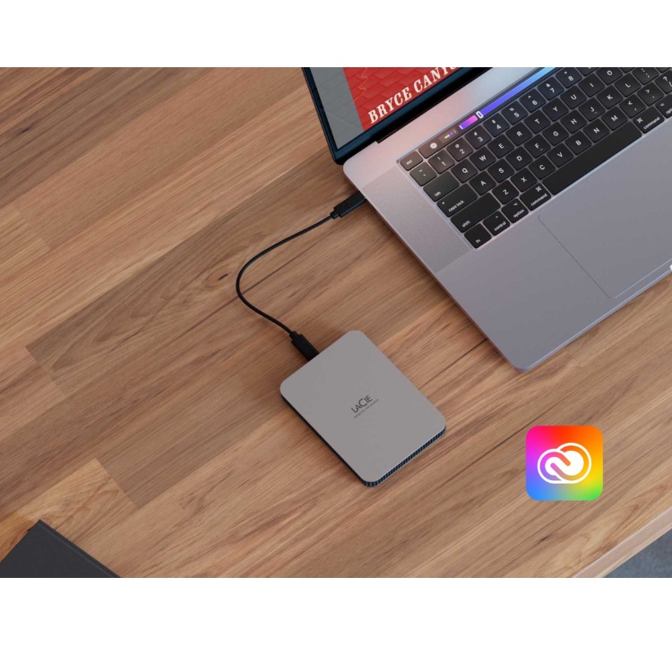 LaCie Mobile Drive v2 2TB I 5TB USB-C Moon Silver (STLP)