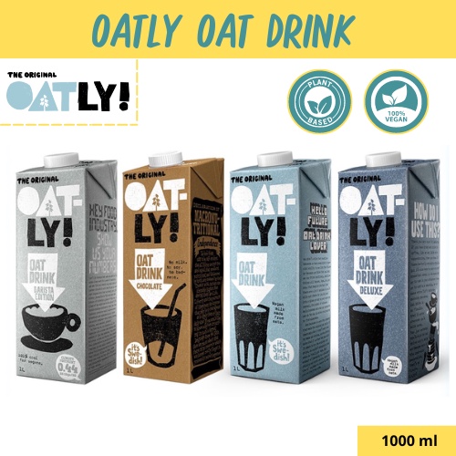 Oatly Oat Drink เลือกได้ 4 รสชาติ รสชาติโอ๊ตเข้มข้น Plant based Organic milk Oat Milk วีแกน (Vegan)