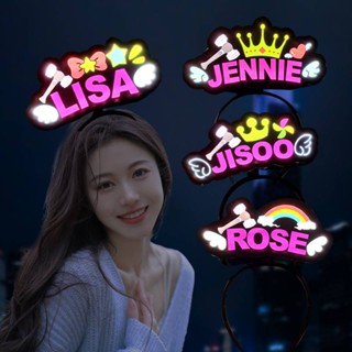 Ouyo BLACKPINK ที่คาดผมอะคริลิค ลาย JISOO JENNIE ROSE LISA อุปกรณ์แฟนคลับ