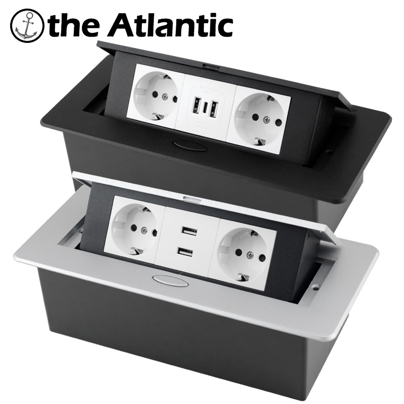 Eu Pop Up Desktop Socket Table Outlet With Usb Type C Fast Charge Type ...