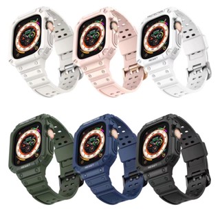 case +สาย 49mm สาย smart watch ultra 8 pro สายสําหรับแอปเปิ้ลวอชพร้อมเคส Rugged มาใหม่ สำหรับ ultra 6สี