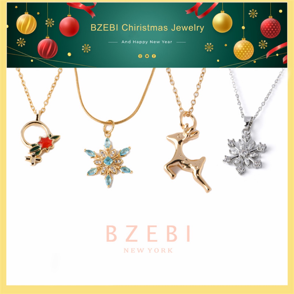BZEBI สร้อยคอเพชร Lucky เงินแท้ สไตล์เกาหลี แฟชั่น เงินแท้ ผู้หญิงเงินแท้ สร้อยแฟชั่น ทองคำแท้ 18k เครื่องประดับ สําหรับผู้หญิง 707n
