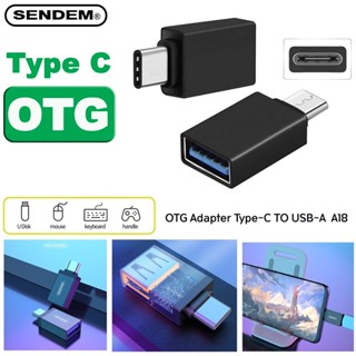 SENDEM ตัวแปลง Type-C to USB แบบ OTG USB 3.1 Type A to USB Type C OTG Adapter Converter Black.