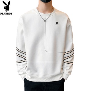 Playboy เสื้อกันหนาว คอกลม แขนยาว สไตล์บอททอม แฟชั่นฤดูใบไม้ร่วง สําหรับผู้ชาย