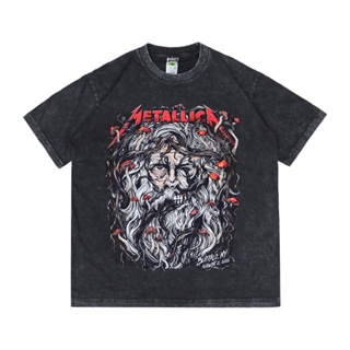 เสื้อยืด ลาย Vonsey Metallica WASHING โอเวอร์ไซซ์ สไตล์วินเทจ