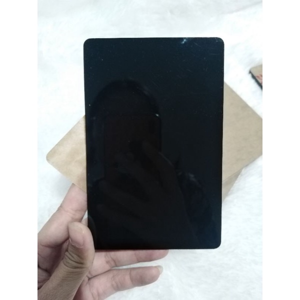 (งานตัดแล้ว-ลบมุม​)​แผ่นอะคริลิคดำ​5​ มิล​ ขนาด​ 10​*​17​ ซม.