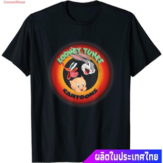 เสื้อยืดสีพื้น เสื้อยืดสีขาวผู้หญิง เสื้อยืดยอดนิยม Looney Tunes Trio T-Shirt Popular T-shirts