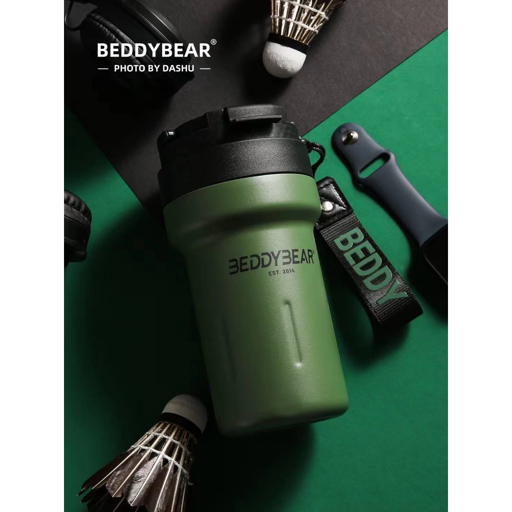 BeddyBear  กระติกน้ำสูญญากาศ 2IN1 ใช้งานได้ 2 แบบ ยกดื่มหรือหลอดดูด เก็บอุณหภูมิ ร้อน/เย็น  BBA010-005 520 ml
