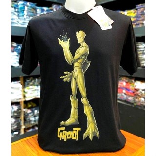 เสื้อMarvel ลิขสิทธิ์แท้ ลายGroot สีดำ(MVX-248)