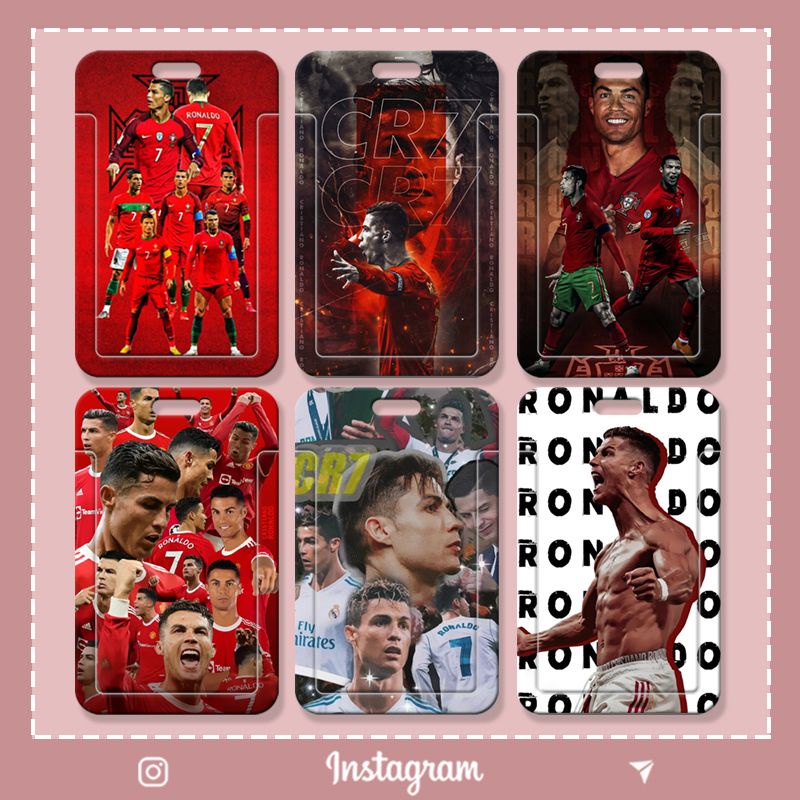 Football Star Ronaldo/ Messi/ Neymar Custom Student ID Card Holder Personal ID Card Holder MRT Card 