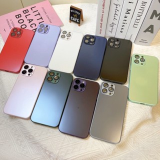 เคสงานผิวด้าน สำหรับ iPHONE 12 / 12PRO / 12PROMAX  สีตามเครื่อง พร้อมครอบเลนส์กล้อง มี9สี เคสสีพาสเทว 014 AG